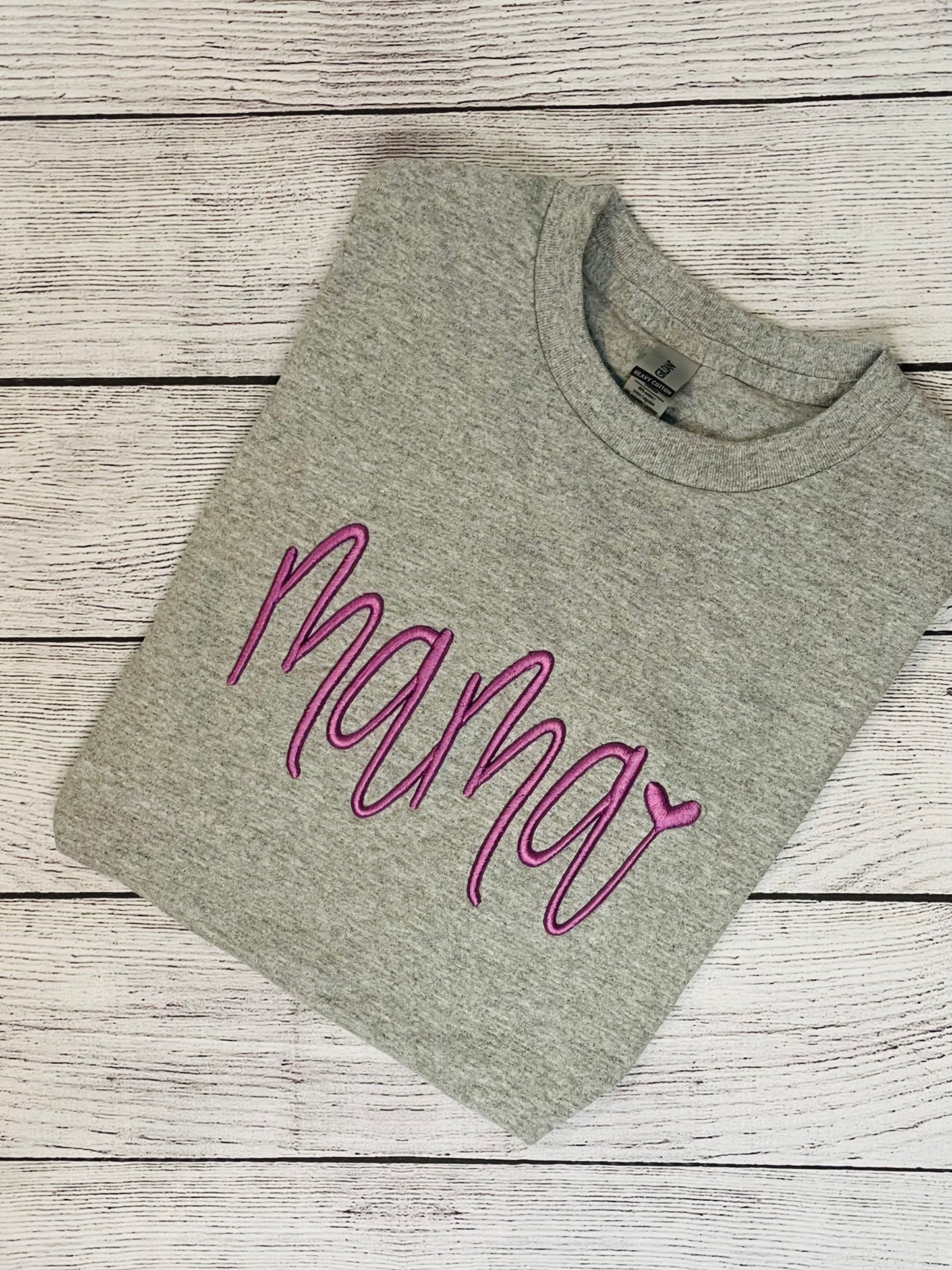 3D Mama Puff Shirt with heart