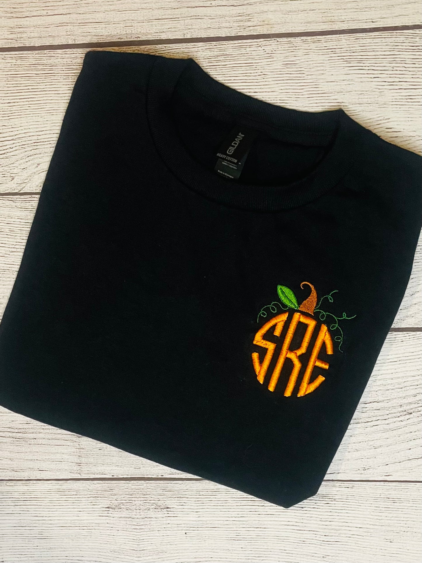 Youth Pumpkin Monogram Shirt