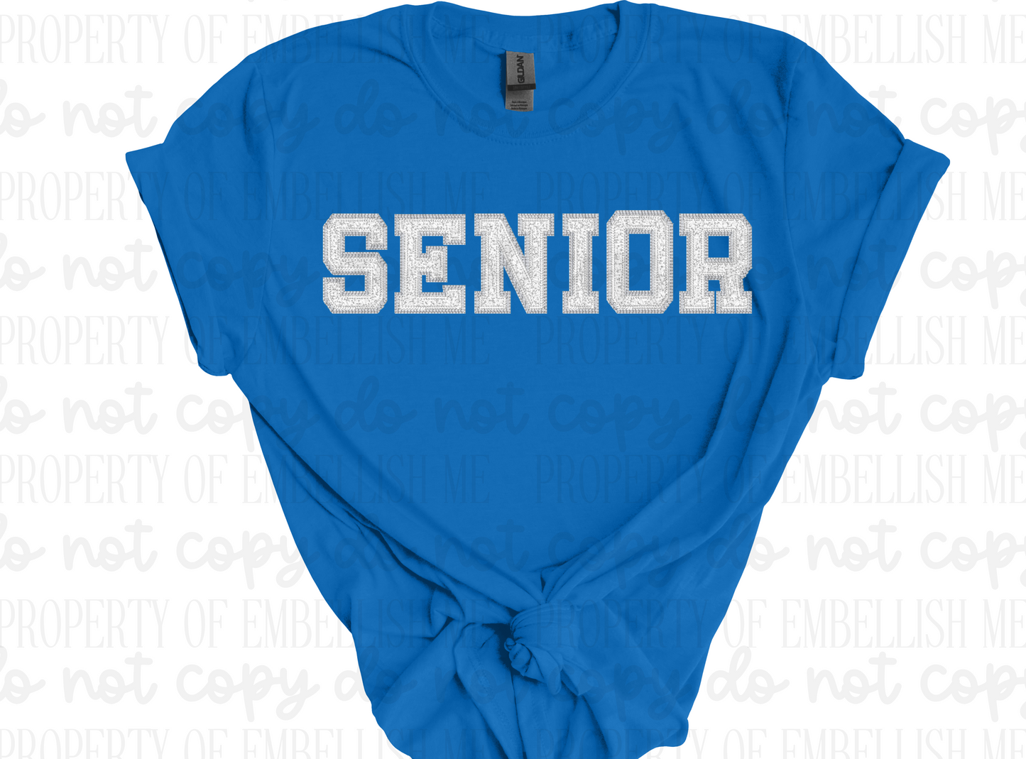 Personalized Faux Chenille Letter Shirt