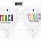 Personalized TEACH Varsity Letter Shirt