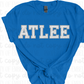 Personalized Faux Chenille Letter Shirt