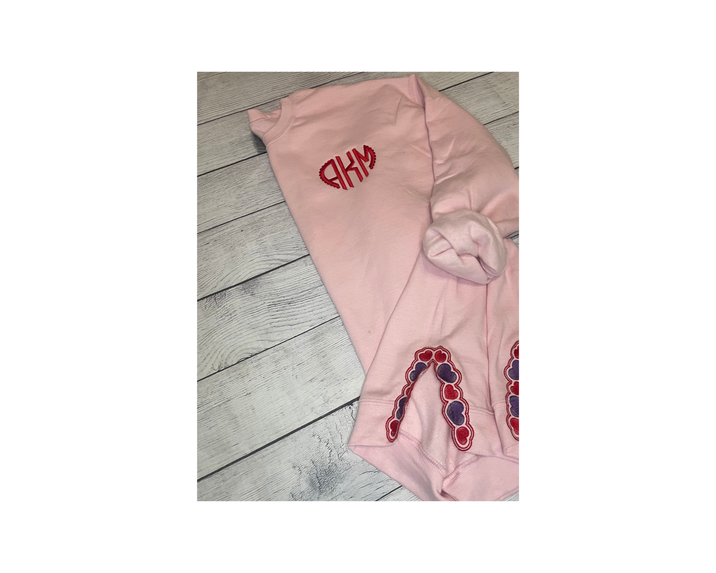 Monogram Shirt with Side Hearts