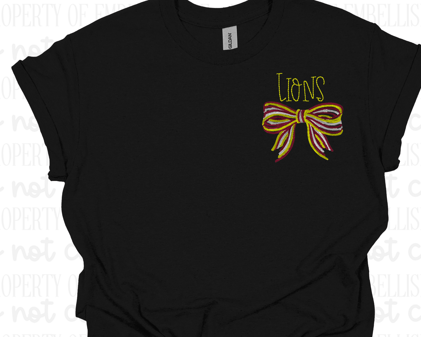 Team shirt with bow