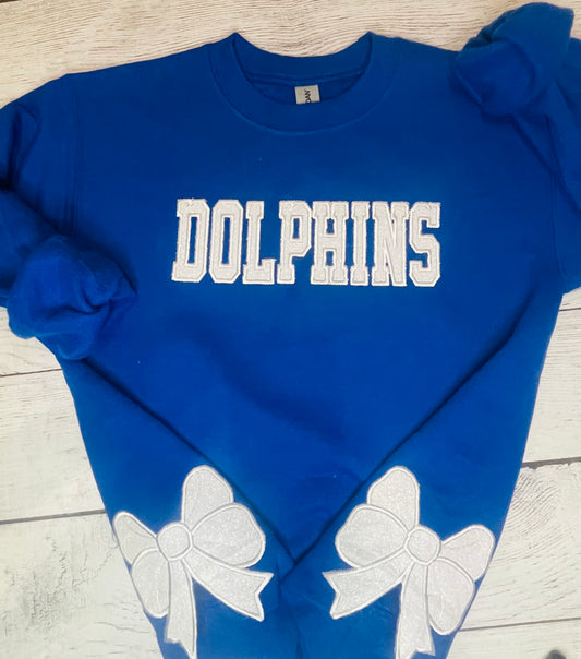 Varsity Letter Applique with Side Bow