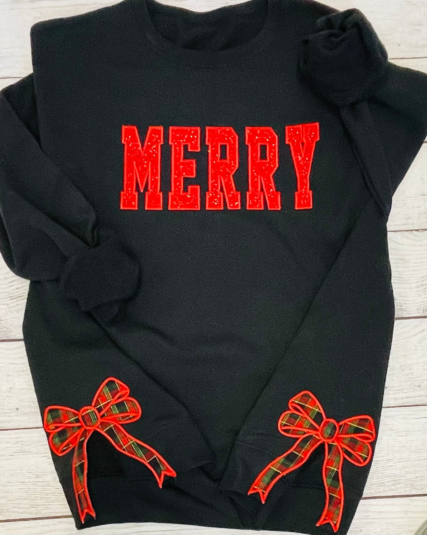 Merry Varsity Letter Crewneck
