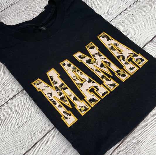 Leopard Mama Applique Shirt