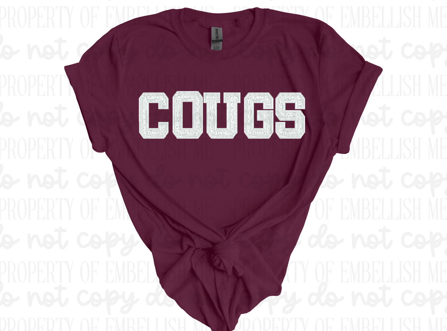 Personalized Faux Chenille Letter Shirt