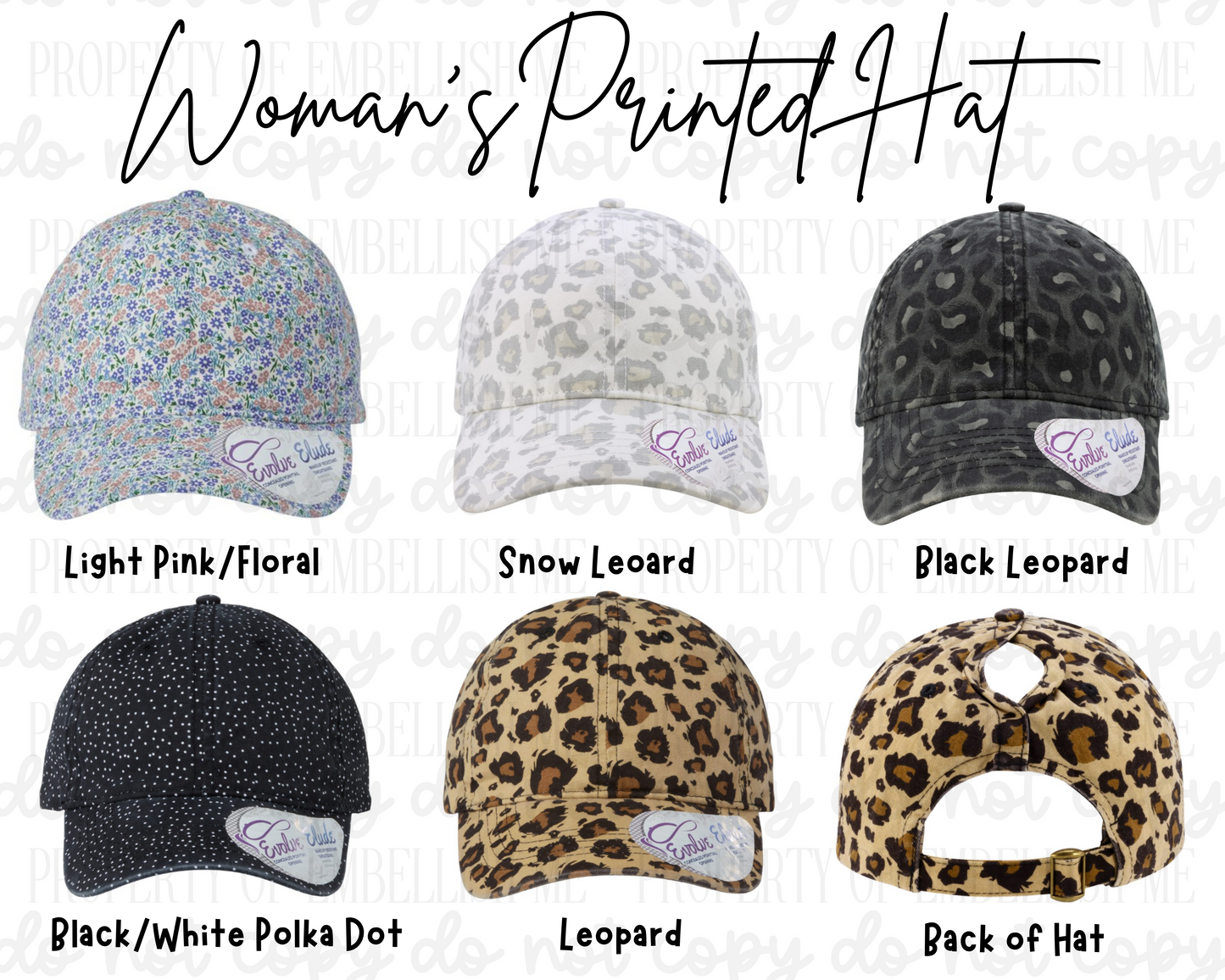 Women's Monogramed Printed Hat