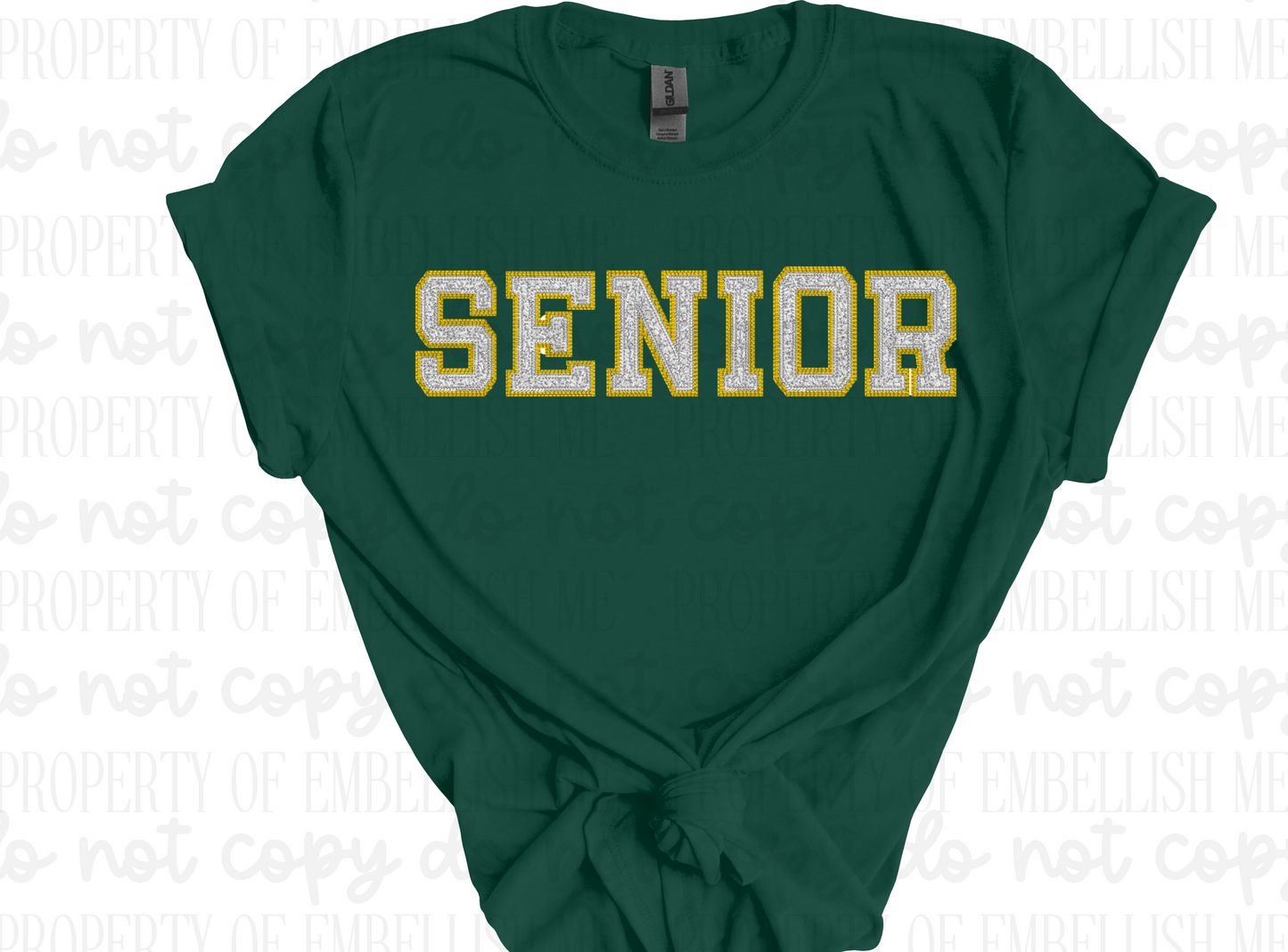 Personalized Faux Chenille Letter Shirt