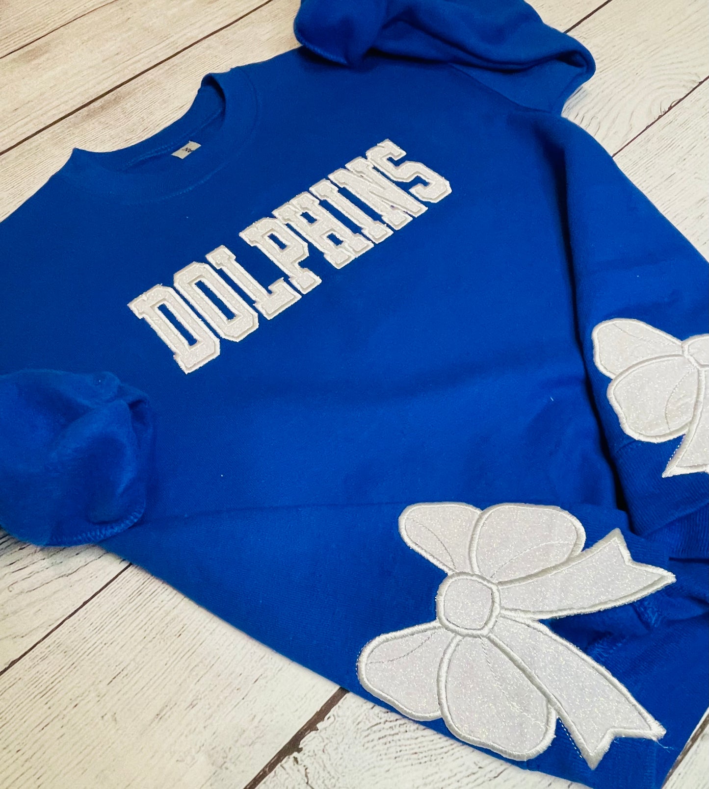 Varsity Letter Applique with Side Bow