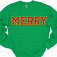 MERRY Varsity Letter Crewneck