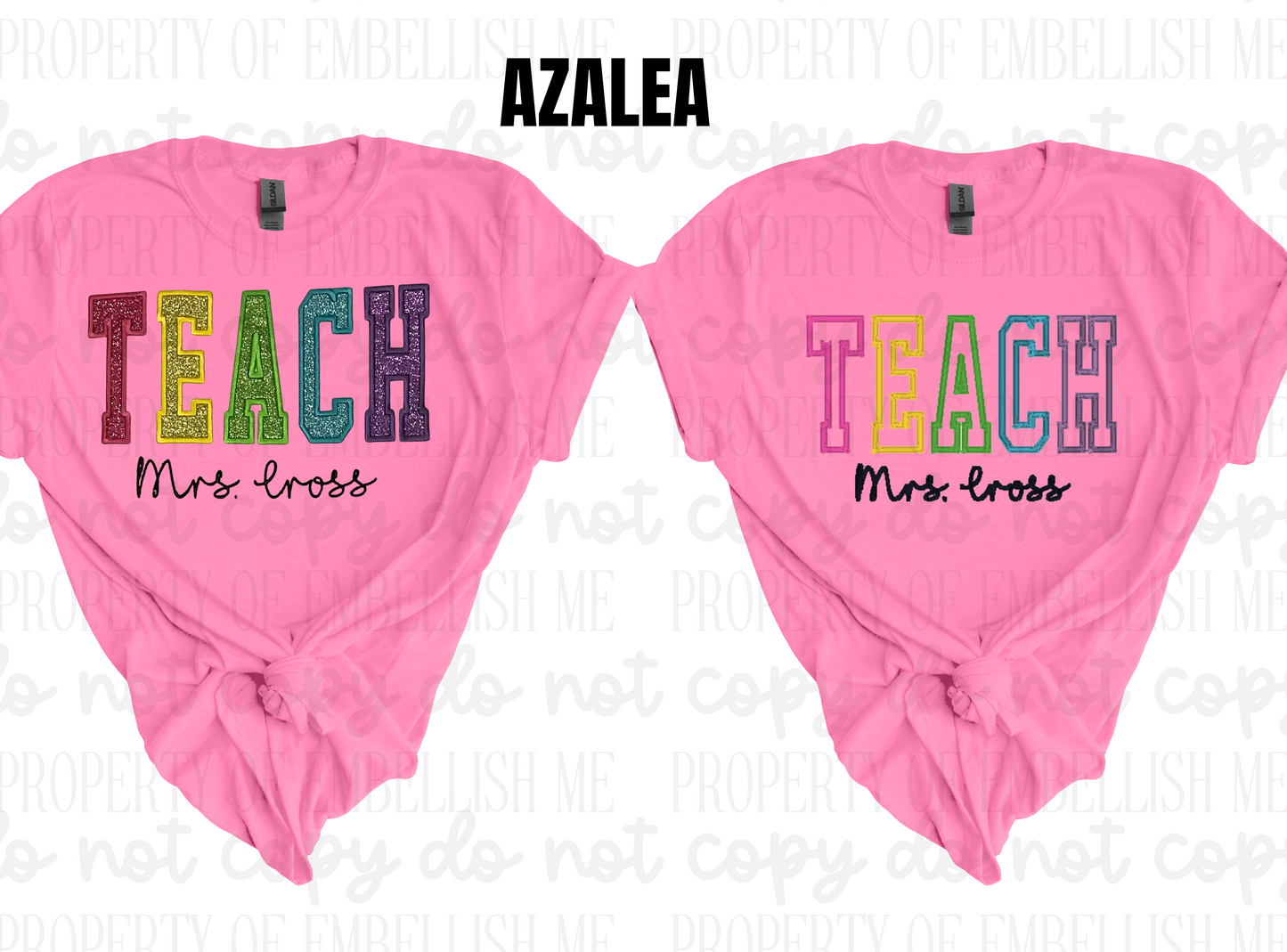 Personalized TEACH Varsity Letter Shirt