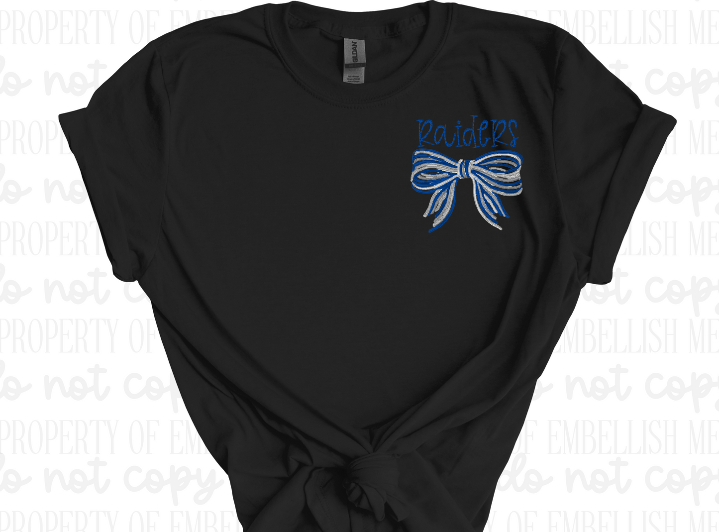 Team shirt with bow