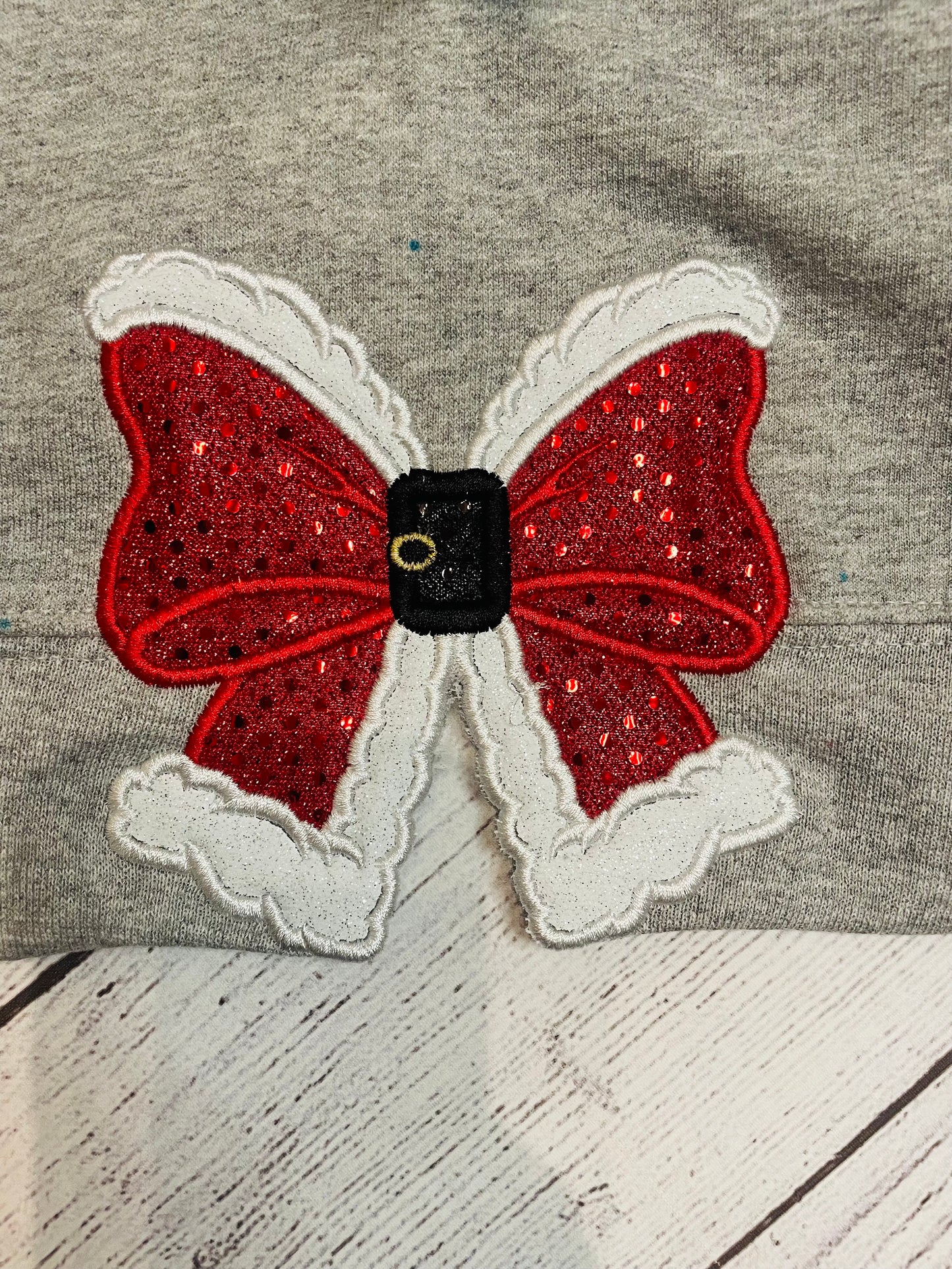 Santa Hat Monogram with Santa Bow