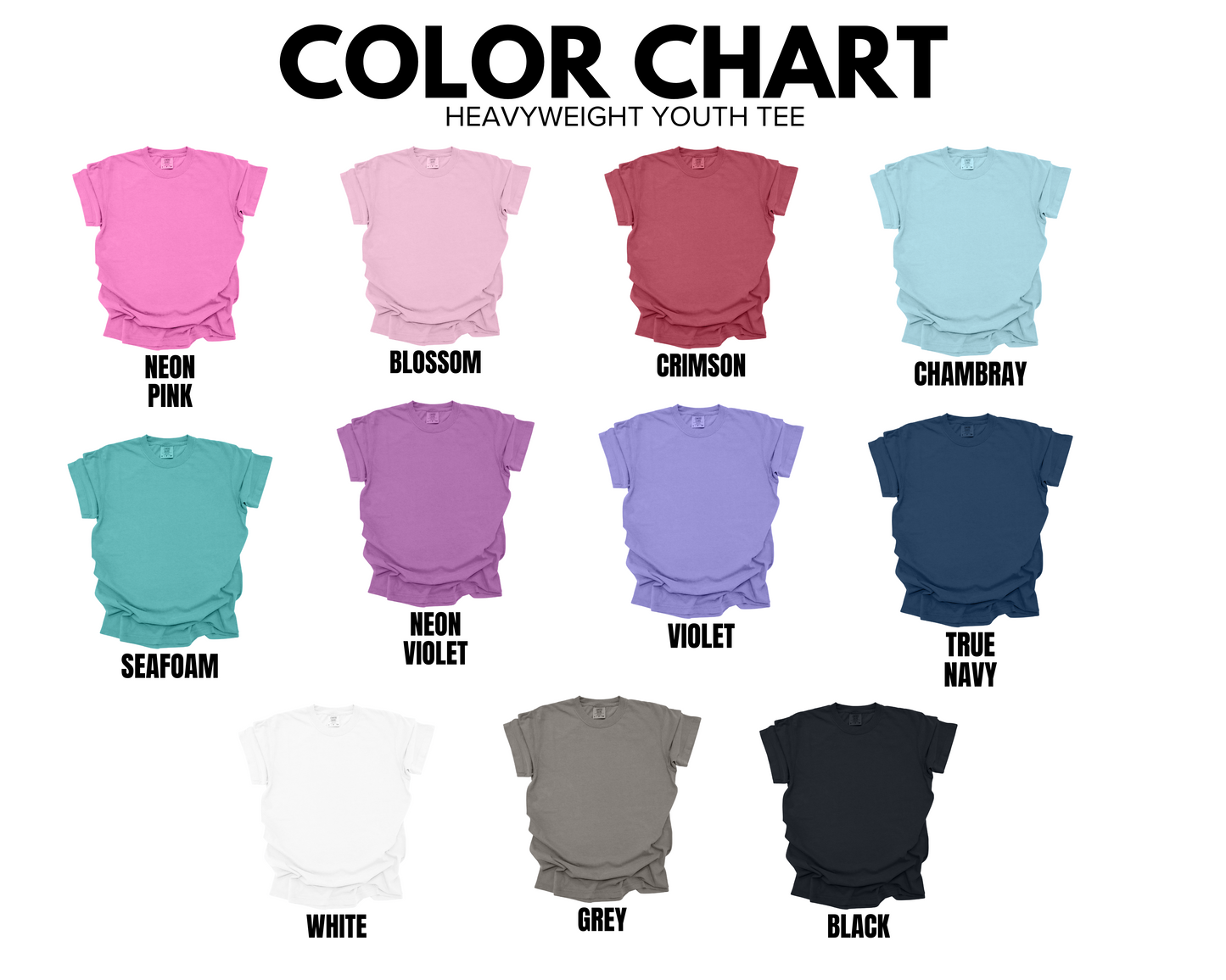Youth Monogramed Comfort Color T-shirt