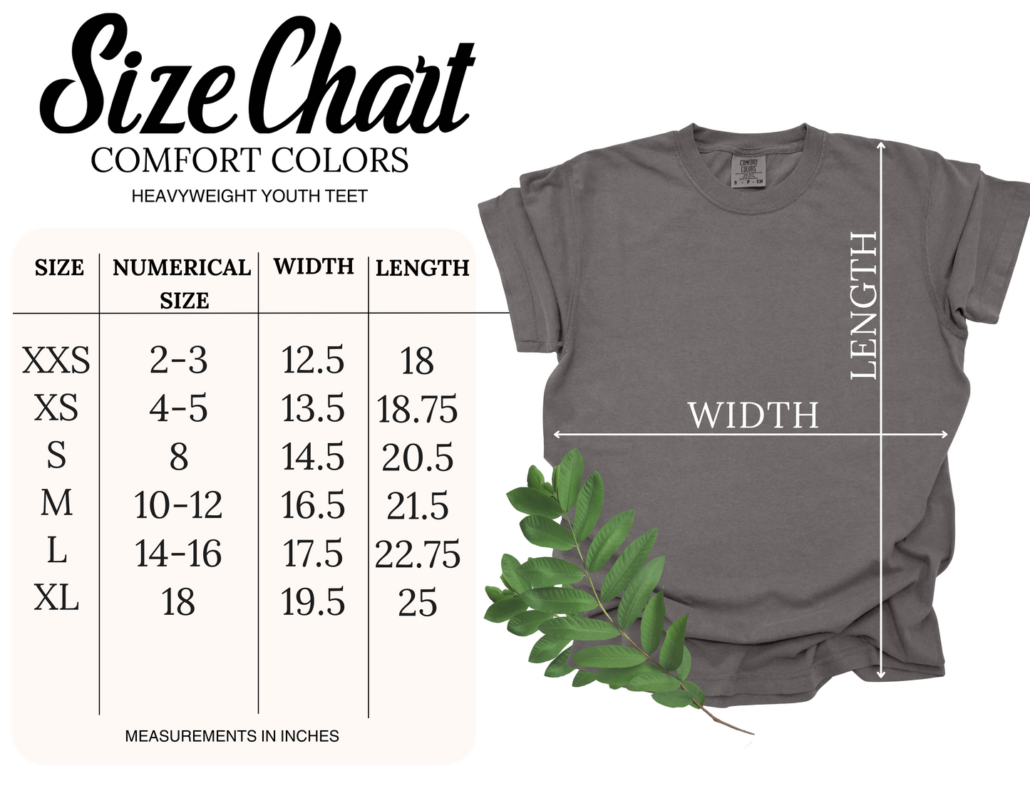Youth Monogramed Comfort Color T-shirt