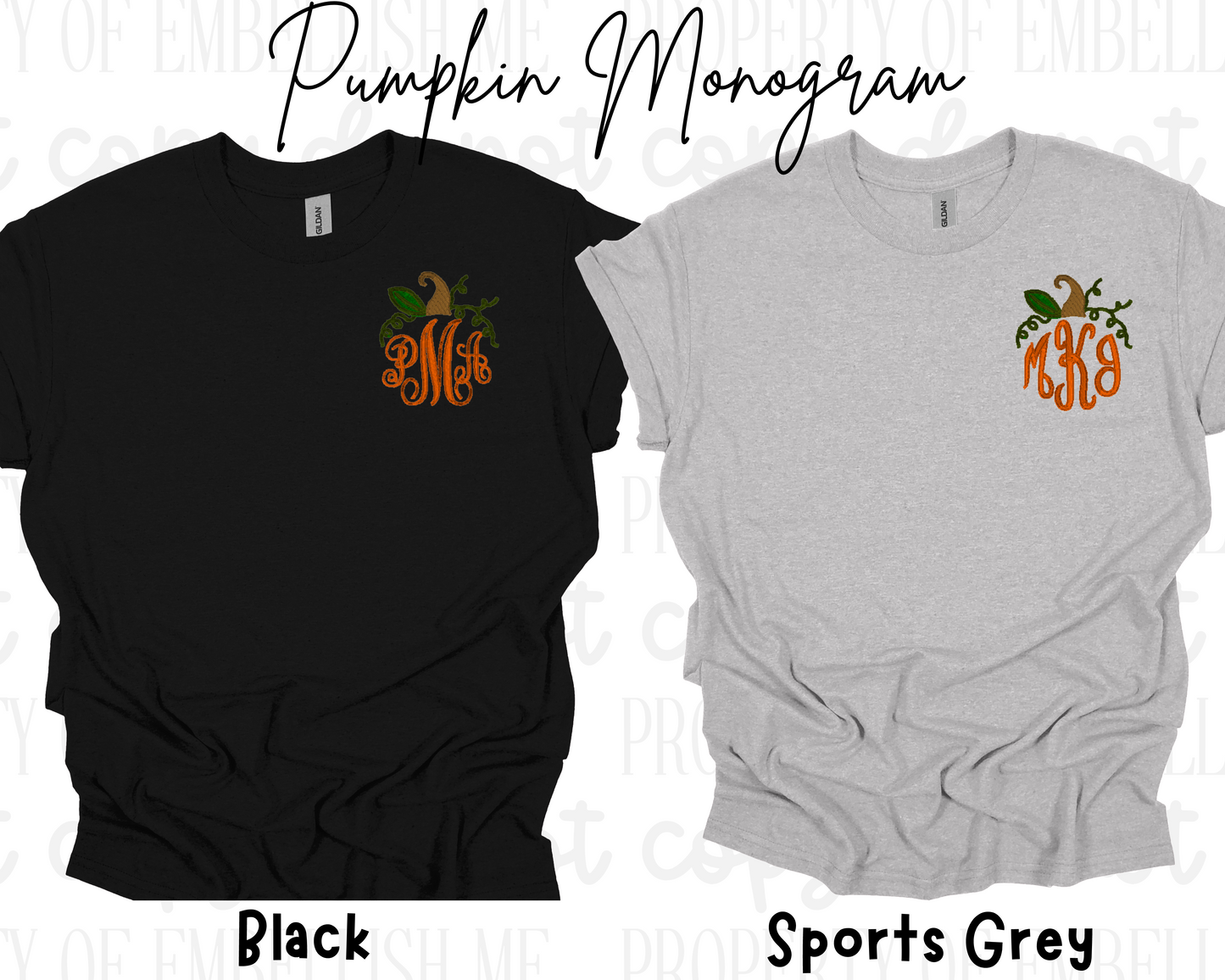 Youth Pumpkin Monogram Shirt