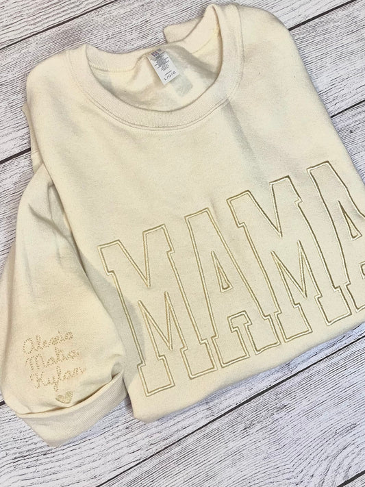 Mama Sweatshirt with Personalized Sleeve