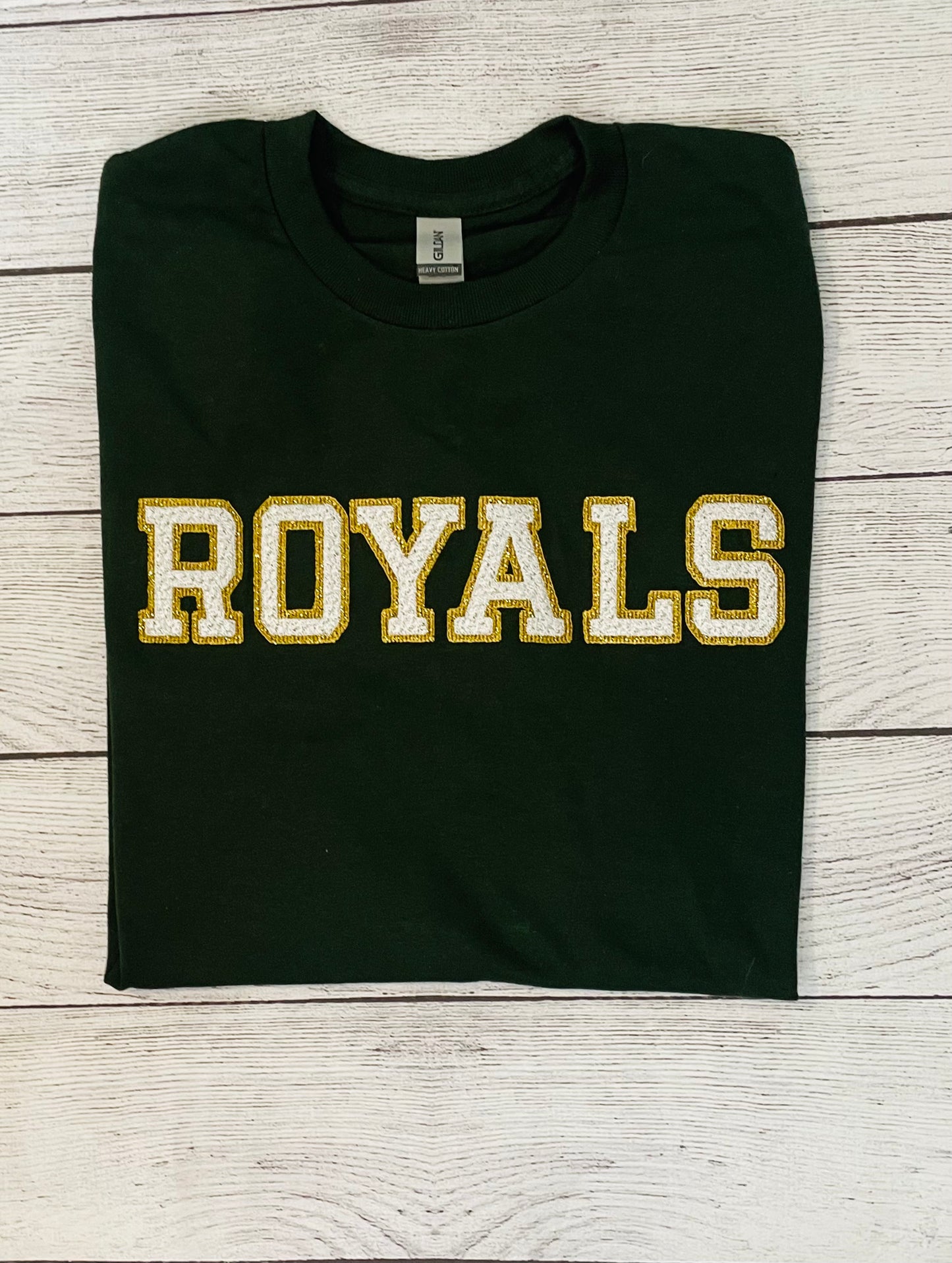 Personalized Faux Chenille Letter Shirt