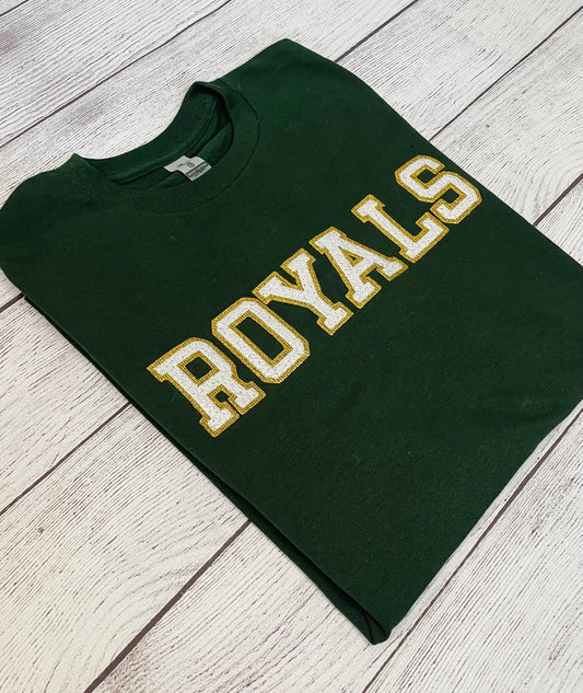 Personalized Faux Chenille Letter Shirt