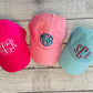Women's Monogramed Solid Color Hat