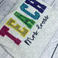 Personalized TEACH Varsity Letter Shirt
